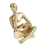 UTHCLO Estatua Decorativa Hombre Leyendo Resina Minimalista para Hogar Oficina Estudio Estilo Nórdico Lujo Ligera Fácil Limpieza