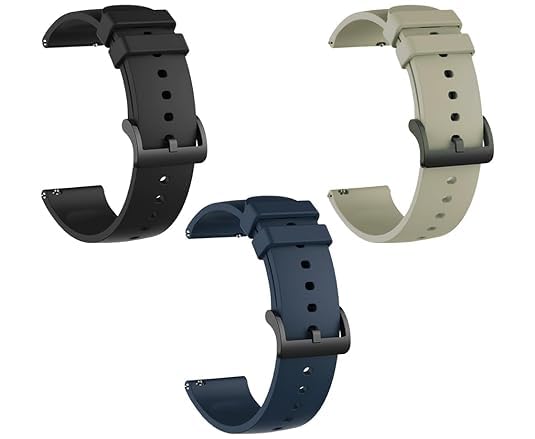 Image of EDNITA 19mm Watch Straps Silicone Black Buckle for Noise Colorfit Pro 2, Noise Colorfit Pulse, Boat Storm Smart Watch, Boat Xtend Talk,Fireboltt Ninja 3 / Ninja 2 & 19mm All Watches