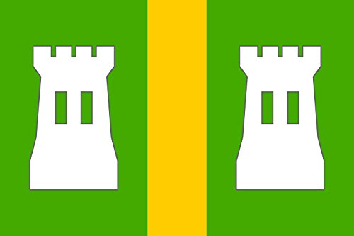 Drapeau large Věžky okres Kroměříž résistant aux intempéries pour mât public - 2