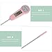 HOLIDYOYO Digital Meat Thermometer for Food Cooking Waterproof Instant Read Food Thermometer Long Probe with Meat Temp Guide for Cooking Grilling Kitchen Gadgets Pink