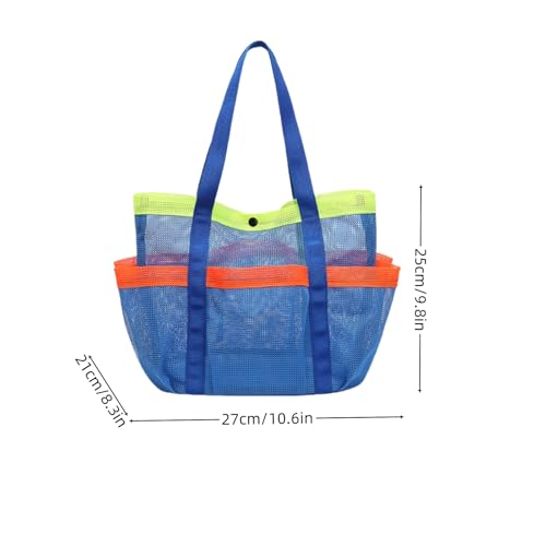 1PC Multi - Pocket Mesh Beach Bag - Great for Beach, Swim, Shopping, Camping2
