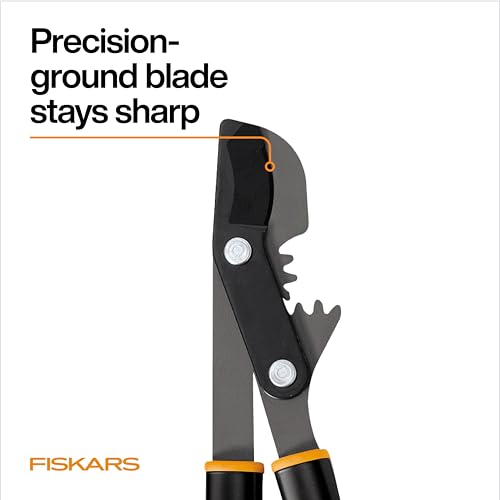 Image of Fiskars 32 inch PowerGear Bypass Loppers, Patented Mechanism Multiplies Force to Reduce Strain, Heavy-Duty Precision-Ground Steel Blade for Living Growth, Trims Tree Branches up to 2 inch Diameter