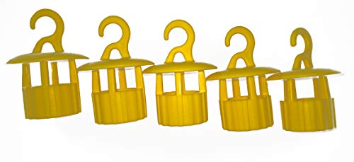 Preisvergleich Produktbild ISOTRONIC Insektenfalle für Wespen, Fruchtfliegen, Obstfliegen, Essigfliegen / Flaschenaufsatz 5er-Set Gelb
