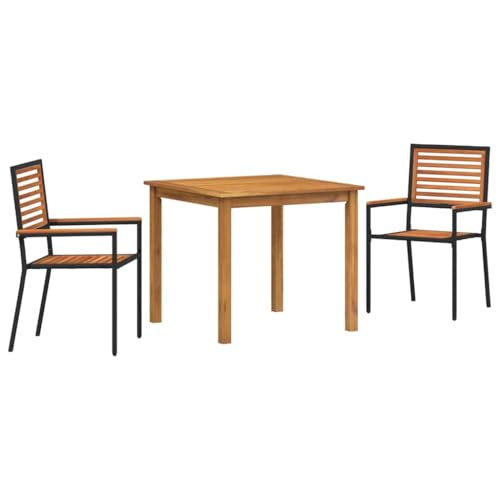 Muebles de terraza para balcones estrechos con mesa y dos sillas 2