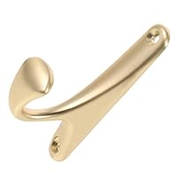 NIYANGLE Wall-Mounted Single Clothes Hook Coat Hanger with Artistic Modern Design for Living Hat Scarf Key Storage Elegant Satin Finish Decorative Wall Hook