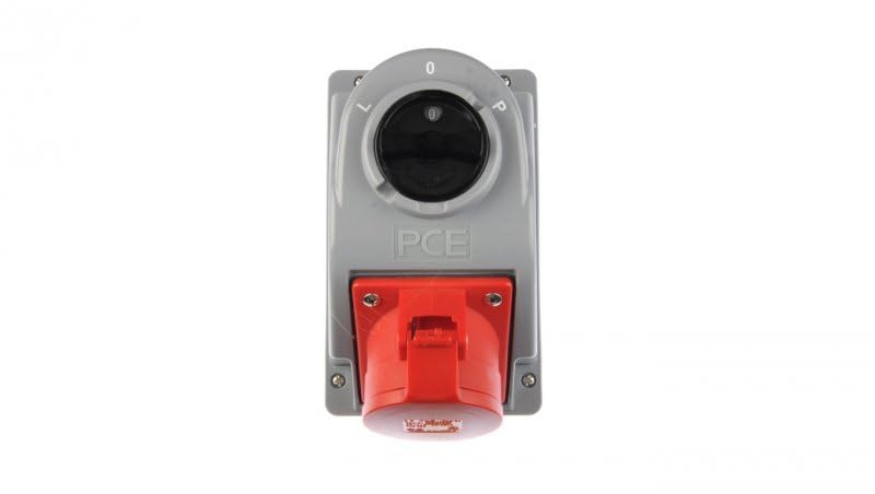 feste Steckdose mit Schalter L-0-P 32A 5P 400V IP44 COMBO-POL 960625401W Zange 590771108528