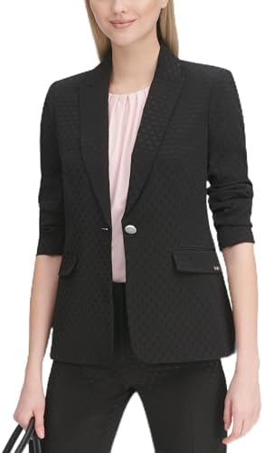 Calvin Klein Polka Dot Embossed Blazer Black 8