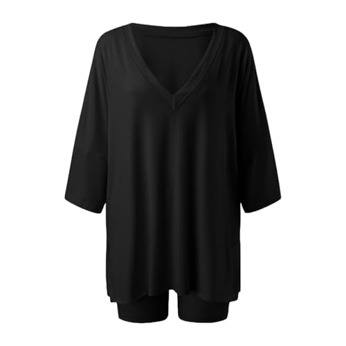 Short décontracté gainant taille haute et ensemble sport ajusté manches courtes