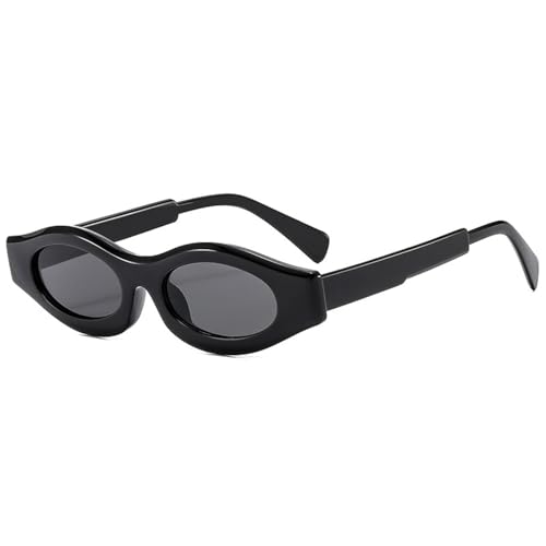 Lunettes de soleil ovales vintage punk UV400 pour look rétro chic