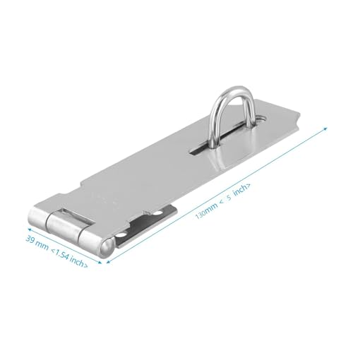 Image of 10 PCS 5 Inch Door Hasp Latch, Stainless Steel Padlock Hasp, Heavy Duty Security Hasp with 90 Pcs Screws, Door Locks Hasp Latch for Doors and Cabinets