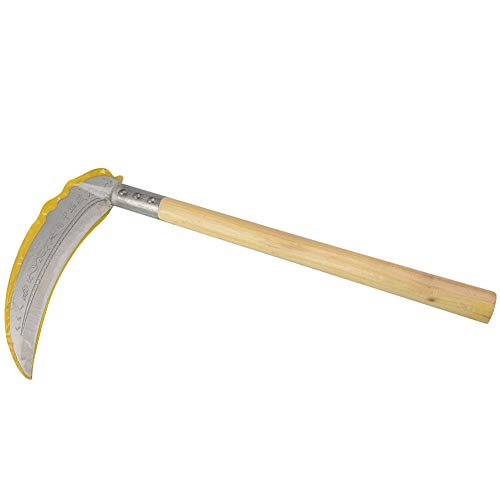 KEYI Steel Grass Sickle,Clearing Sickle, Steel Blade/Hardwood Handle Hand held Sickle Tool,Professional Clearing Vines and Weeds Tools