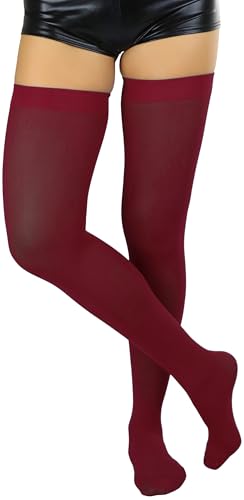 Image of ToBeInStyle Women's Nylon Thigh High Schoolgirl Opaque Stockings