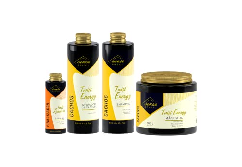 Kit Twist Energy Sense Brasil Ativador de Cachos - Shampoo, Máscara, Ativador e Finalizador