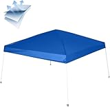 Birodeko 8x8FT Slant Leg Canopy Replacement Top, Wateproof Pop-Up Canopy Tent Replacement Cover with Ropes, Outdoor Easy Up Replacament Canopy for Garden Patio Camping (Royal Blue, 8 * 8FT)