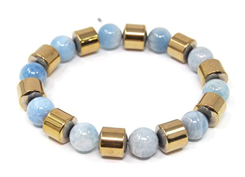 Bracciale da donna in acquamarina a forma di sfera...