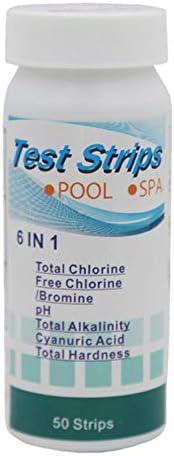 YESREKA Spa Test Strips For Hot Tubs 6 in 1|Hot Tub Testing Strips for Chemical| Total Chlorine, pH, Total Alkalinity, Cyanuric Acid, Total Hardness, Free Chlorine and Bromine Test Strips For Hot Tubs