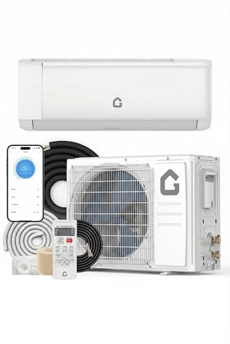 ARISTCY 12000 BTU Ductless Mini Split Air Conditioner, 115V WiFi Enabled Split System AC, 22 SEER, Single Zone Wall Mount Cooling for Apartment, Studio, Home Office, QE Series