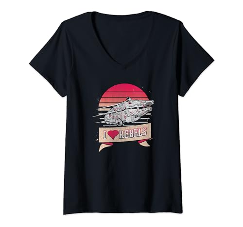 T-shirt Saint-Valentin Star Wars Rebels col V idée cadeau original amoureux de saga