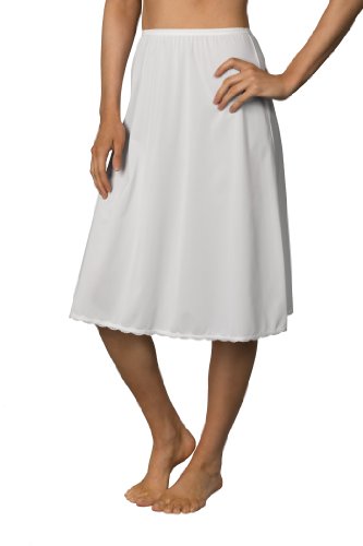 Shadowline Women s 25 Inch Flare Daywear Half Slip 4711625 M White