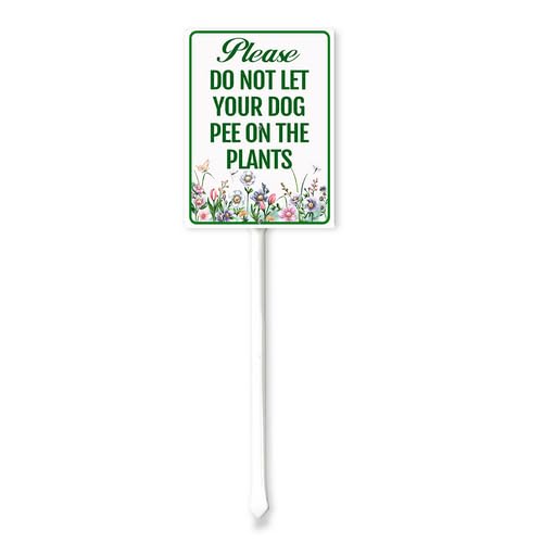 Horienteeon Do Not Let Your Dog Pee On The Plants Yard Sign With Stake No Dog Peeing Lawn Wildflowers Aluminium Neighborhood Rustproof Garden Home Farm Flowersbed Decor Outdoor 6x4.6inch