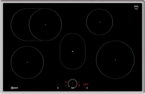 Neff, T58SHF1L0 - Placa de inducción autónoma con control Twist Touch N70, ancho 80 cm, color negro con marco