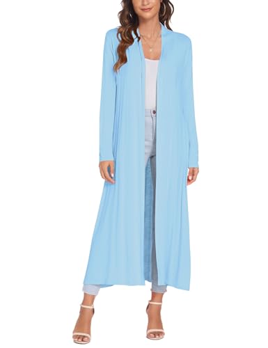 Image of Bluetime Women Floor Length Open Front Cardigan