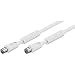 Produktbild Goobay 27469 Antennenkabel mit Ferrite, Vernickelte Koax-Stecker auf Koax-Buchse, Koaxialkabel geeignet für TV, HDTV, Radio, DVB-T2, DVB-S, DVB-S2, DVB-C, 2-fach geschirmt, 80 dB, 75 Ohm, 5m, weiß