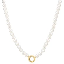 Gold Pearl Necklace for Women Dainty Pearl Bow Pendant Wedding Bridal Jewelry Gift