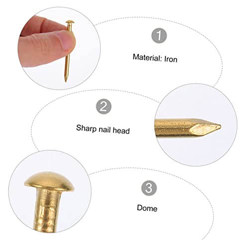 Clavos de muebles con cabeza redonda de cobre 2030 piezas color dorado surtido miniatura 6