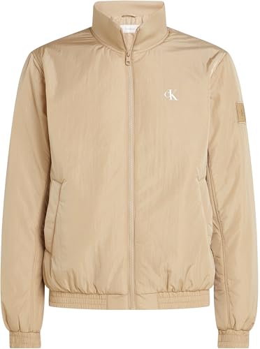 Calvin Klein Herren Jacke Padded Harrington Warm, Beige (Travertine), XXXL – Ansicht 6