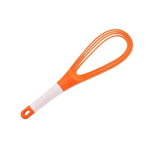 Manual Rotary Egg Beater Multifunctional Hand Mixer Mini Egg Whisk Baking Tool for Eggs Cream Cake Kitchen Cooking(Orange-1PC)