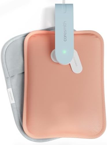 Caresmith Eon Premium Electric Hot Water Bag | Dual Insulation Silicon Technology Heating Pad | 6 Layers of Protection (Pearl Pink)