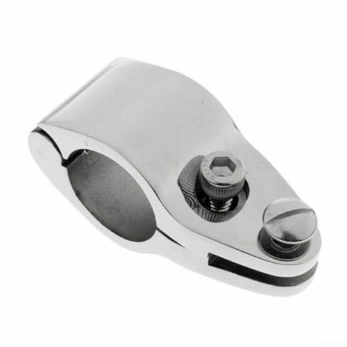 Besttoolifes Soporte de riel deslizante de mandíbula con bisagras, hardware marino de acero inoxidable 316 para tapas Bimini, se adapta a tubos de 7/8 pulgadas y 1 pulgada con tornillo de bloqueo (22