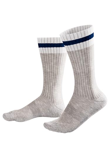 Mens Dress Socks - Sneaker Leisure Pima Cotton Preppy stripe