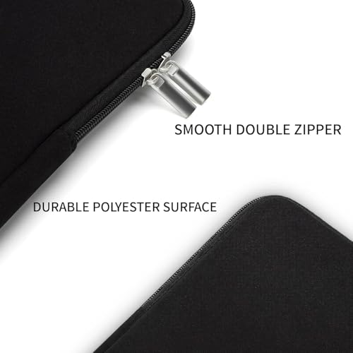 Image of Meyaar Laptop Sleeve Case 14 Inch, Compatible with 13-14 Inch Laptop, MacBook Pro M1 /M2 /M3 /M4, Notebook, Tablet, Chromebook - Soft Padded Zipper Bag (Black, for 13 inch /13.3 inch MacBook)