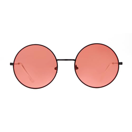 Retro Small Round Sunglasses Womens Men Circle Lennon Hippie Style Sun Glasses Gold Frame Red Shades Ocean color Sunnies4