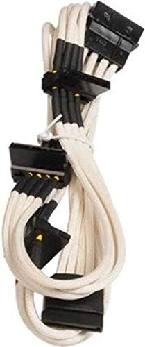 BITFENIX 20cm Molex to 4X SATA Adapter - Sleeved White/Black