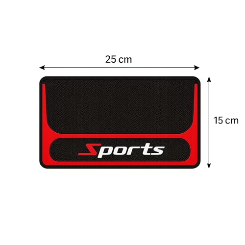 Image of DETACHI Car Dashboard Mat, 2-Section Design for Small Items Like Pen & Coins, Premium Silicone Anti-Slip Pad, Universal Sticky Adhesive Mat for Phone, Sunglasses, Keys & Accessories