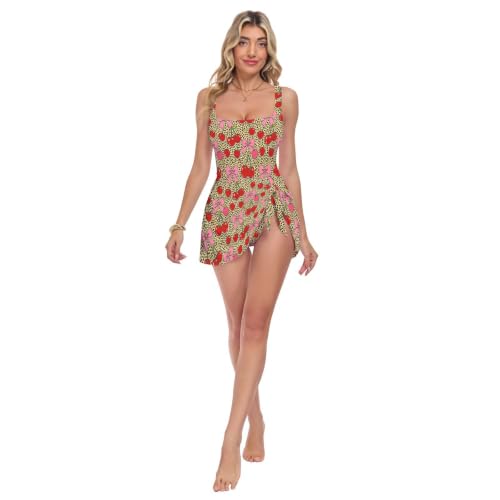 Maillot de bain amincissant coquette avec robe de bain réglable