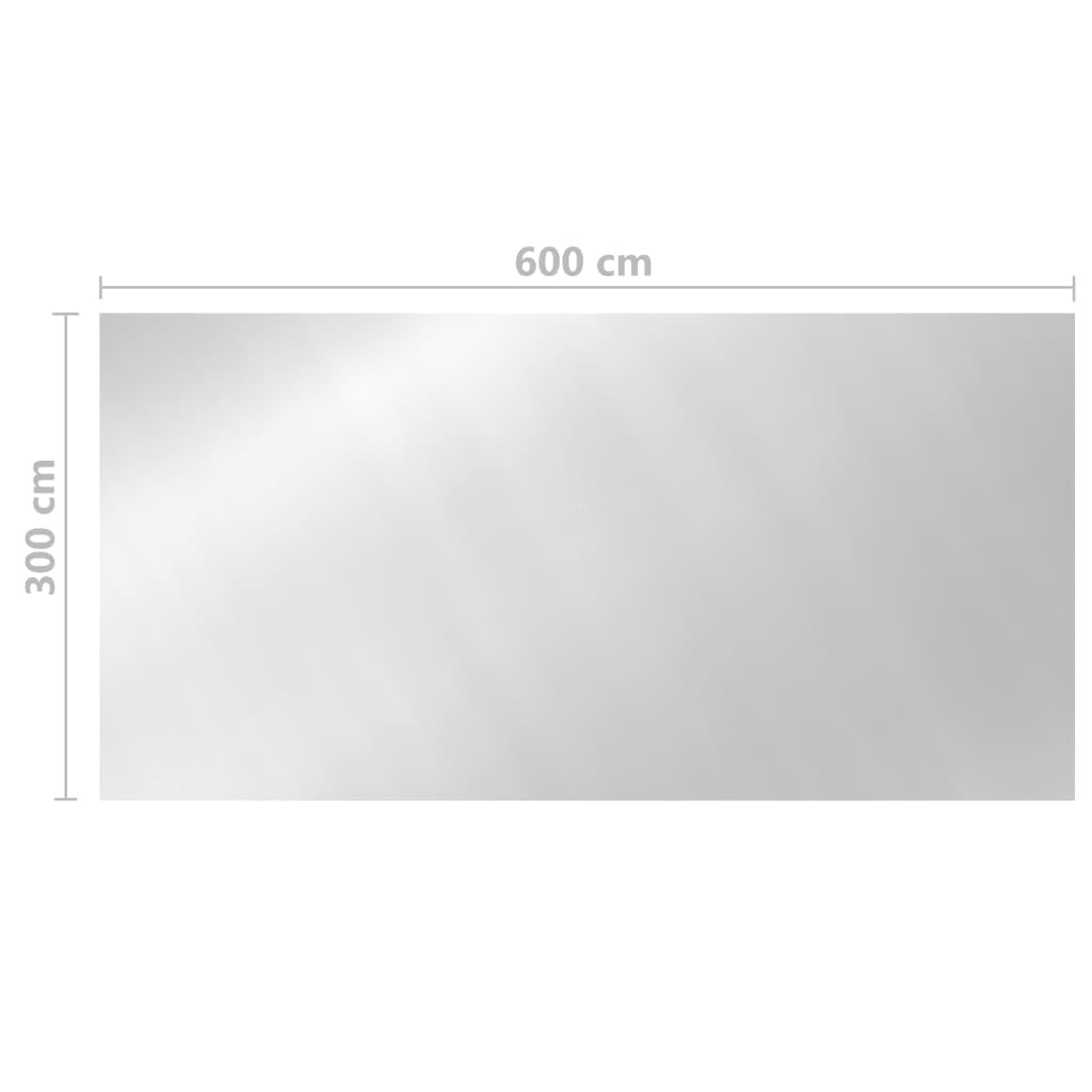 Akcesoria do basenu i spa, basen i spa, pokrowce na basen i ściereczki do podłoża Pokrowiec na basen srebrny 600x300 cm PE