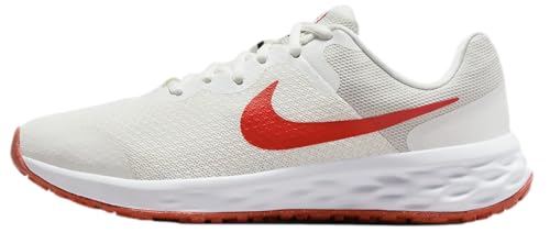 Nike Revolution 6 Big Kids Shoes Summit White/Red size 6 Big Kid