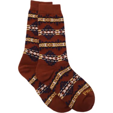 Pendleton Desert Dawn Cotton Crew Socks (US Alpha Large Regular Regular Orange)