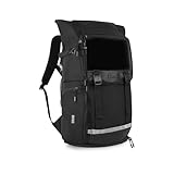torch Travel Laptop Backpack 35L – TSA Friendly Flight Approved Bag for Men & Women, Carry-On Expandable Hiking Backpack with Rain Cover, Shoe Compartment – Fits 15-Inch Laptop – Dinam(Black)