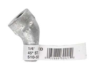 B & K Street Elbow Malleable Galvanized Iron 1/4 " Fip X 1/4 " Mip 45 Deg.
