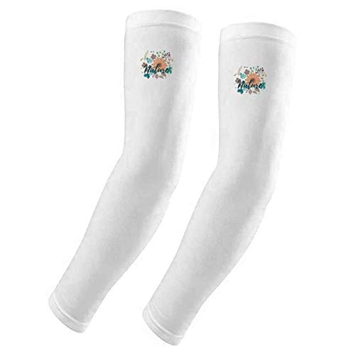 Manchons de protection UV pour cyclisme et randonnée motif fleurs colorées