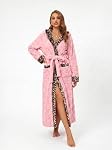 RONGTAI Leopard Imprimer Robe à capuche - Peignoir doux et chaud pour la maison pour femme, Spa & Cadeaux