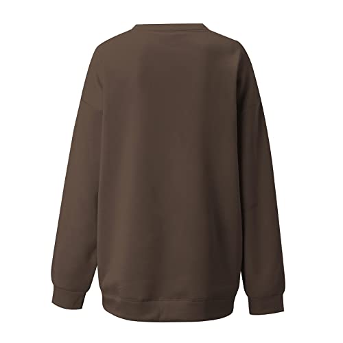 Women's Oversized Fleece Sweatshirts Yes I'm Clod Me 24: 7 Long Sleeve Crew Neck Pullover Sweatshirt Casual Hoodie Top #TOP5
