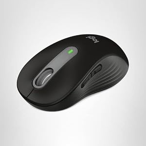 Logitech Ratón inalámbrico Signature M650 L de tamaño completo – Manos grandes, batería de 2 años, clics silenciosos, botones personalizables, Bluetooth, PC/Mac/Chromebook – Negro, para diestros