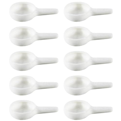 CALLARON Portavelas de Cerámica en Forma de Cuchara Blanco, Soporte para Velas y Torre de Incienso, Pack de 10 Piezas para Uso en Cocina y Fragancias