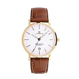 Lorenz Charleston 030275EE - Orologio Classico da Uomo al quarzo - Orologio Automatico con Cinturino in Pelle marrone